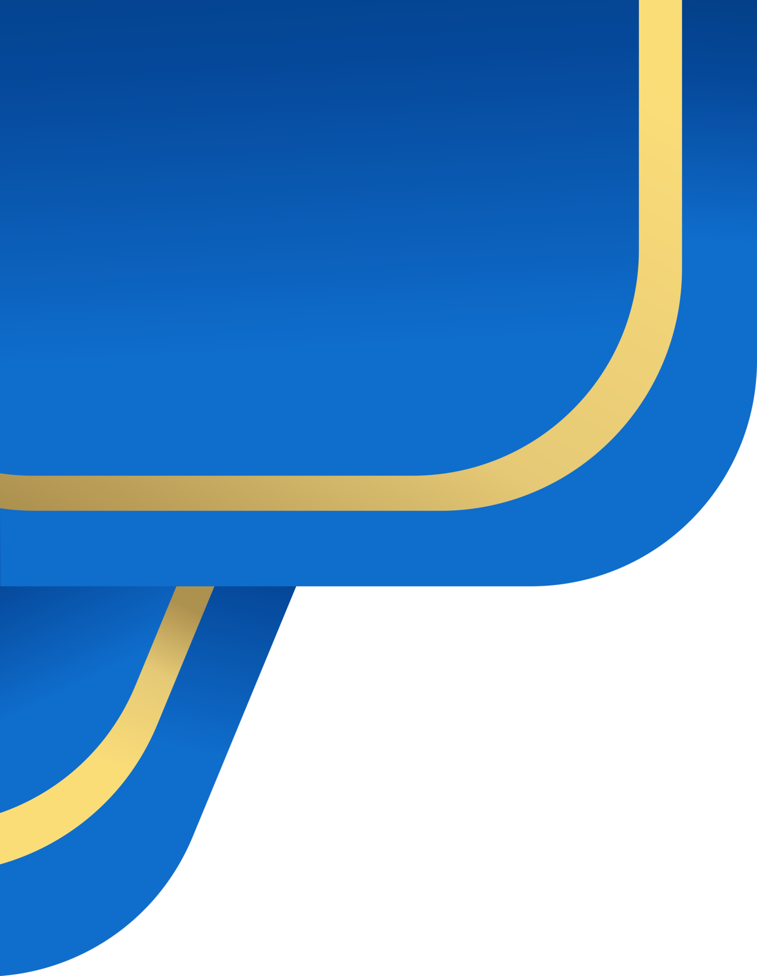 Blue gold rounded corner. Corner design element 35920923 PNG
