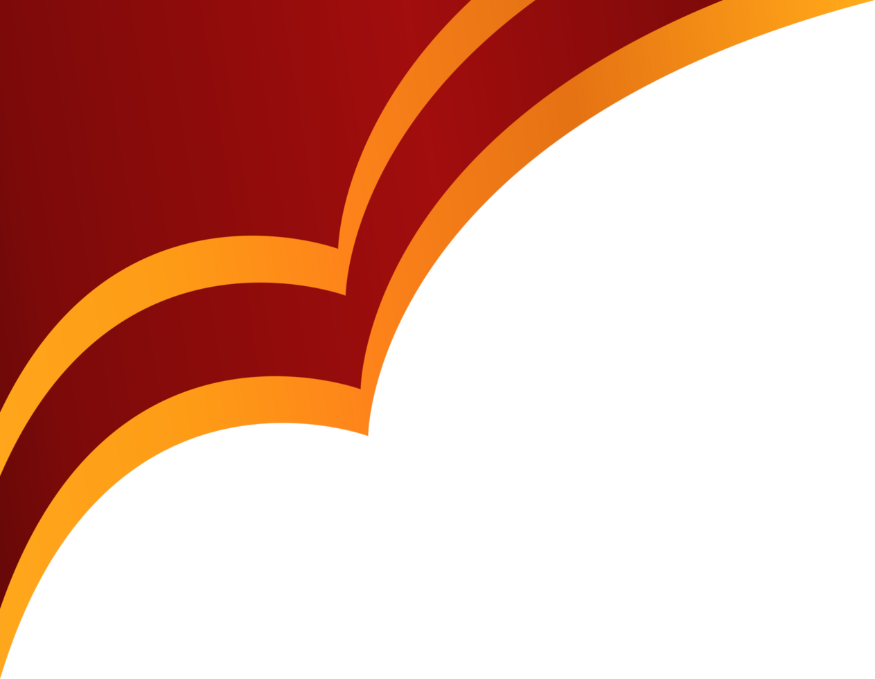Red with gold stripe corner. Corner design element png