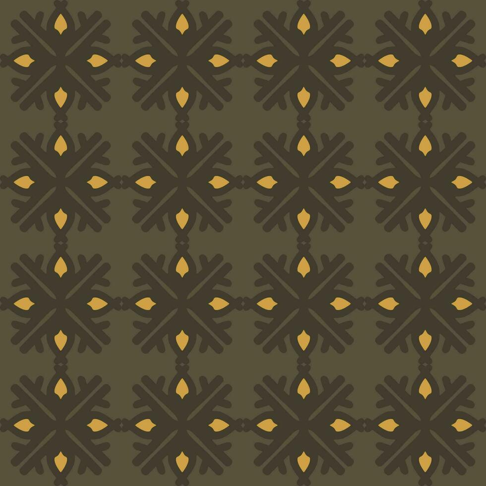 brown mandala art seamless pattern floral creative design background vector illustration