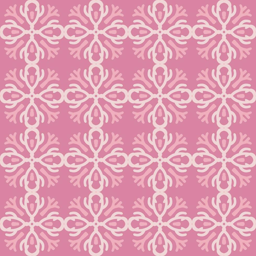 red magenta violet pink mandala art seamless pattern floral creative design background vector illustration