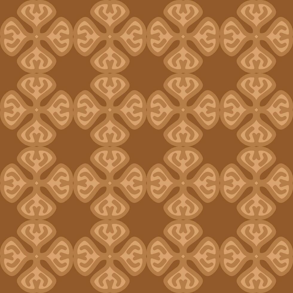 brown mandala art seamless pattern floral creative design background vector illustration