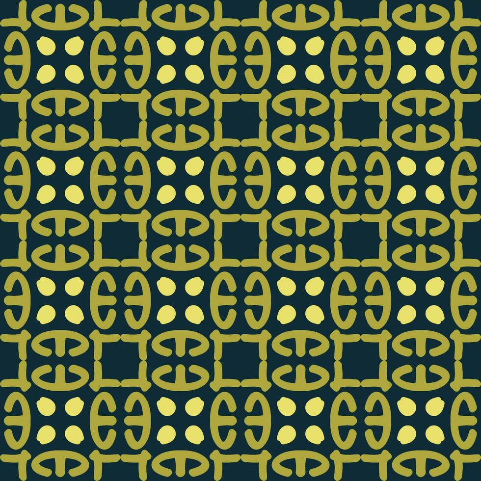 green olive yellow mandala art seamless pattern floral creative design background vector illustration