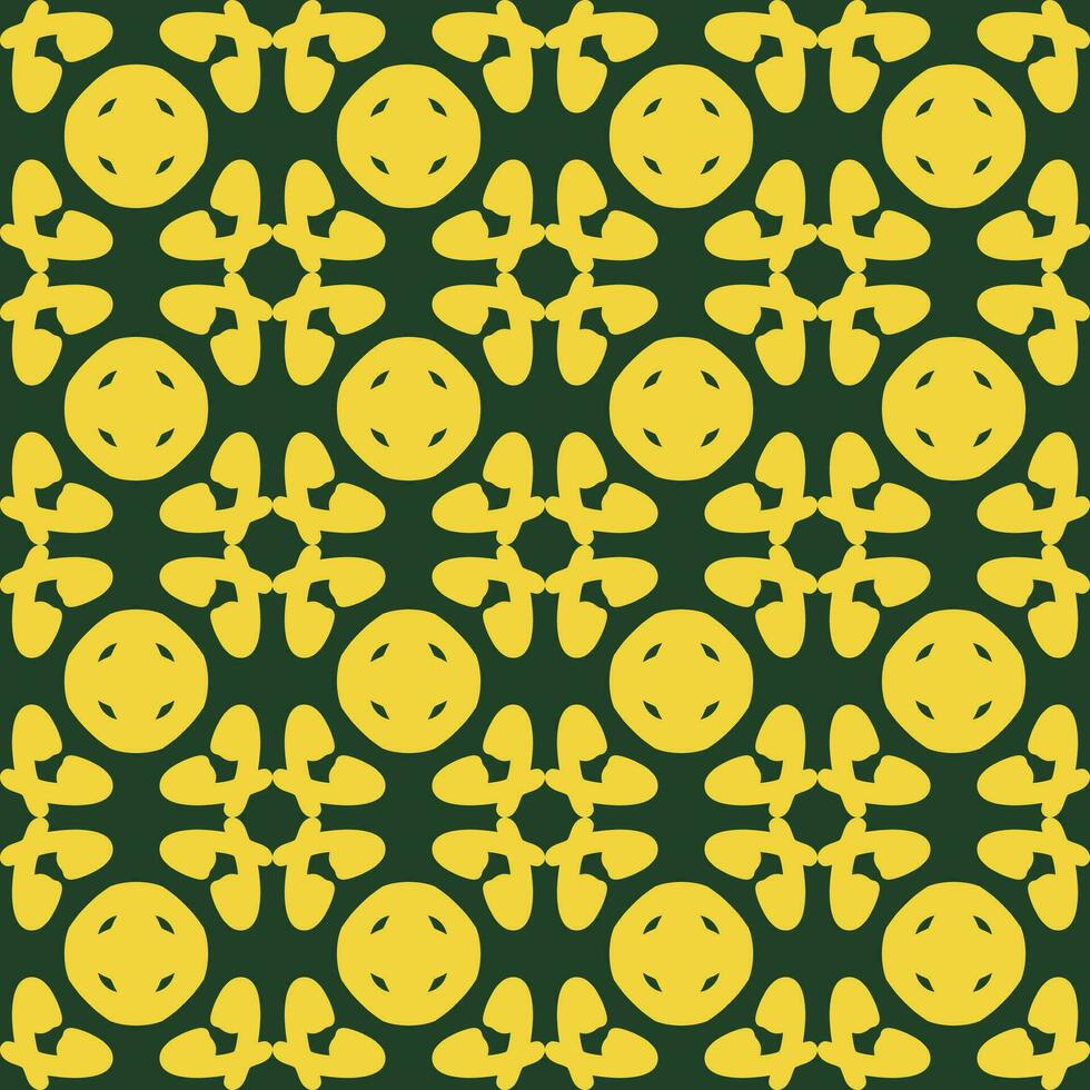 verde aceituna amarillo mandala Arte sin costura modelo floral creativo diseño antecedentes vector ilustración