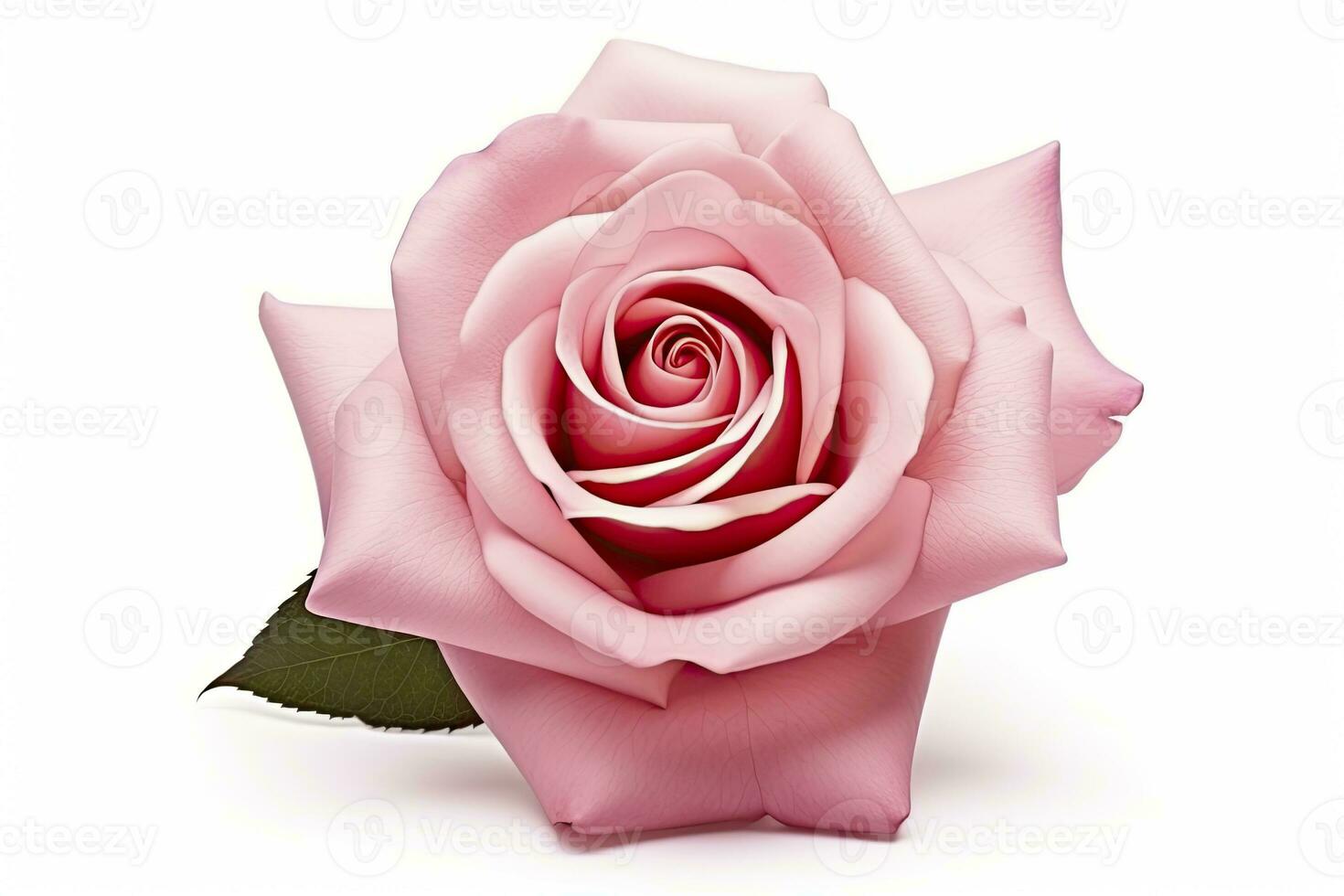 AI generated Pink rose isolated on white background. AI Generated photo