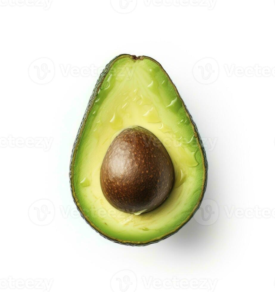 ai generado aguacate en blanco antecedentes. ai generado foto