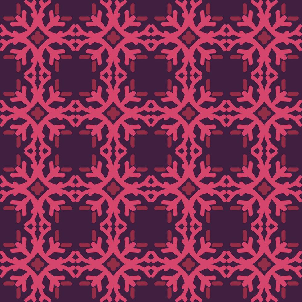 red magenta violet pink mandala art seamless pattern floral creative design background vector illustration