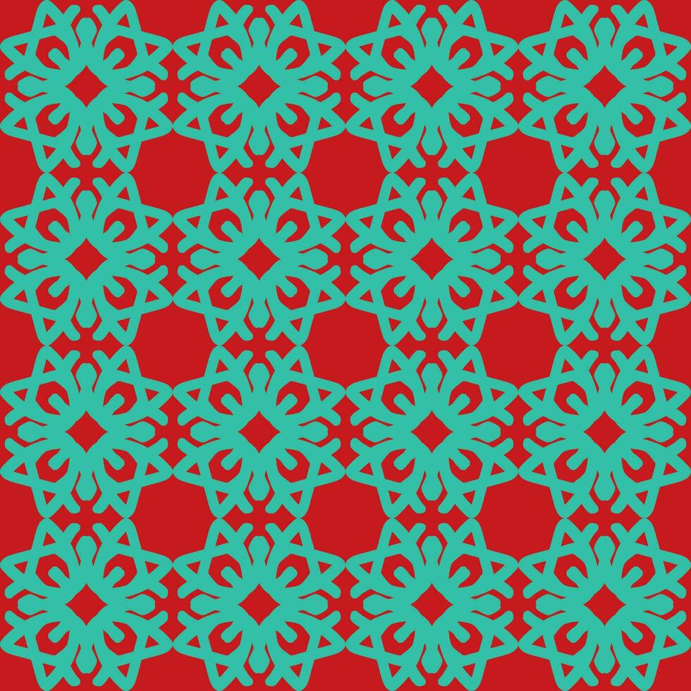 azul rojo mandala Arte sin costura modelo floral creativo diseño antecedentes vector ilustración