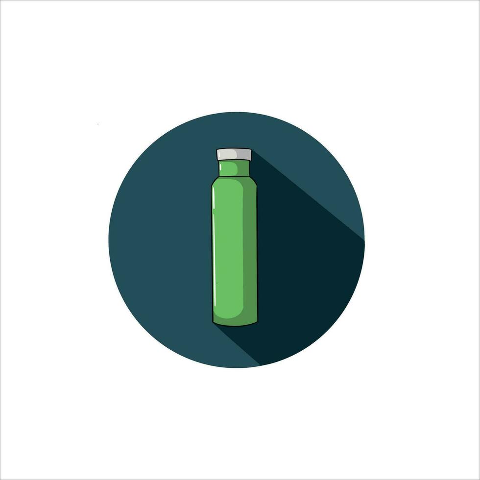 Flat Style Icon with Long Shadow. A bottle of water. Concept for education vector