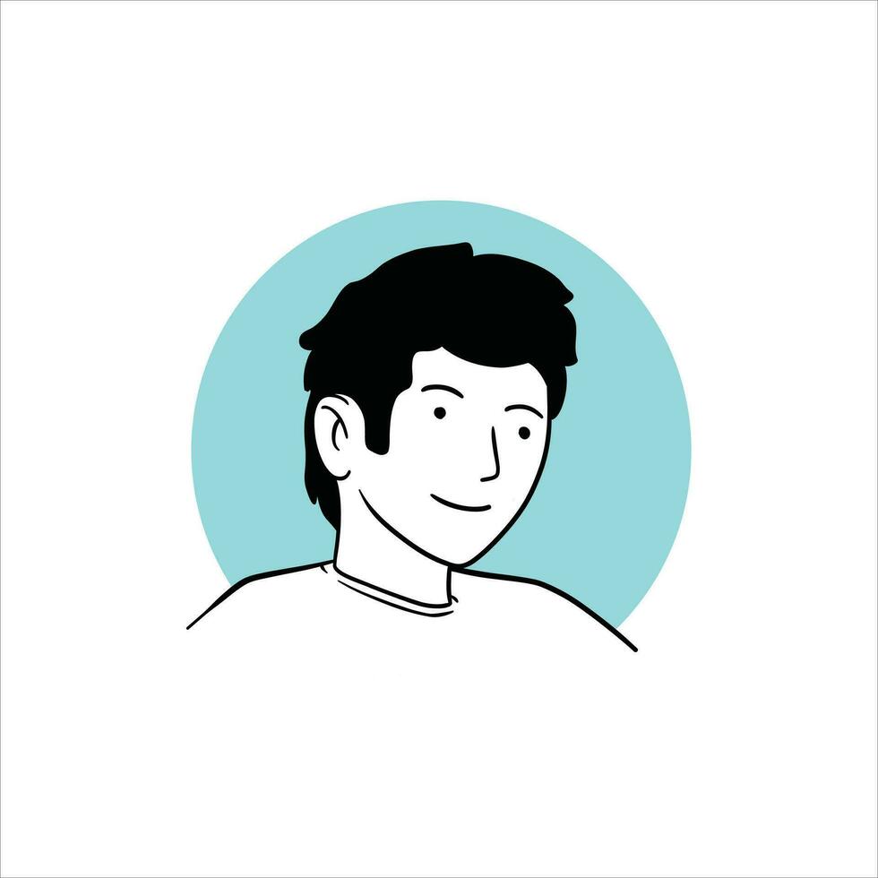 youth avatar character. simple vector illustration