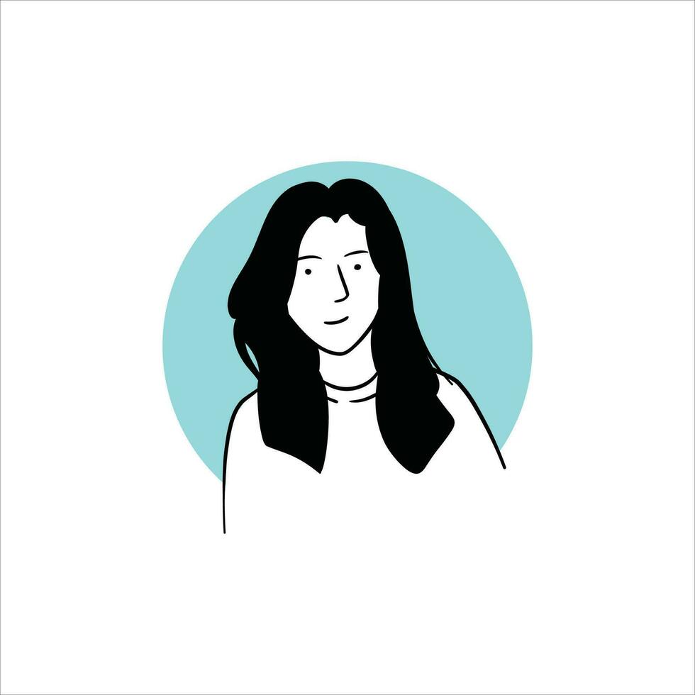 youth avatar character. simple vector illustration