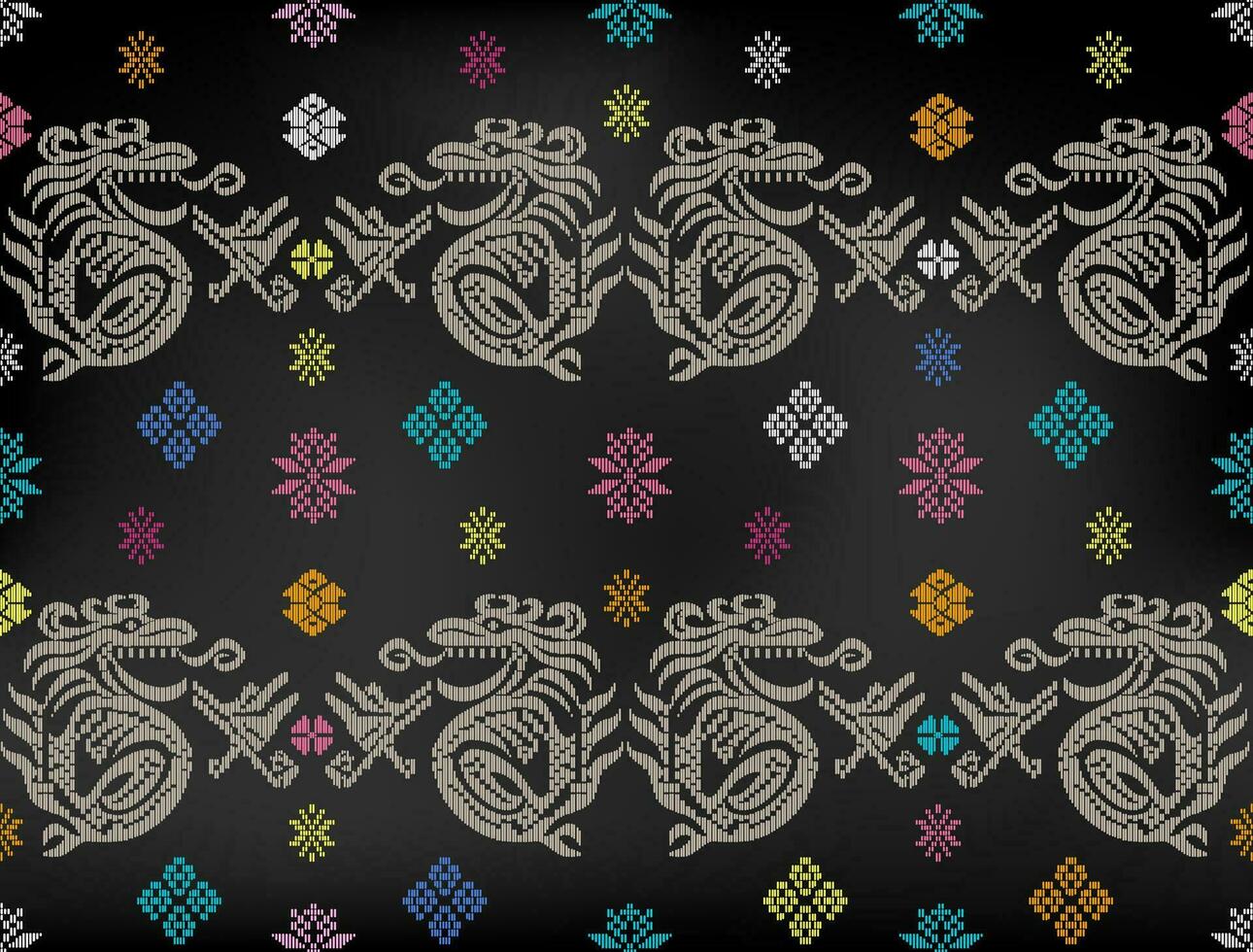 traditional balinese woven batik seamless pattern vector