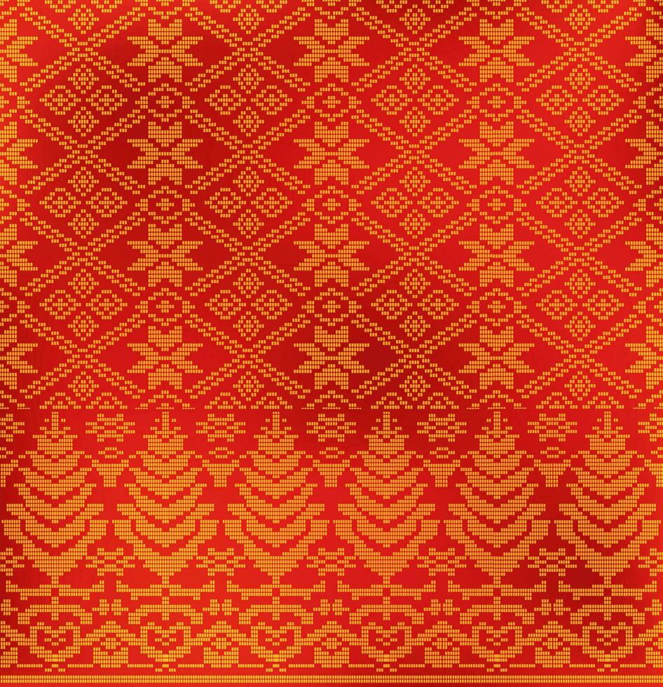 tradicional batik Songket motivo desde palembang sur sumatera vector