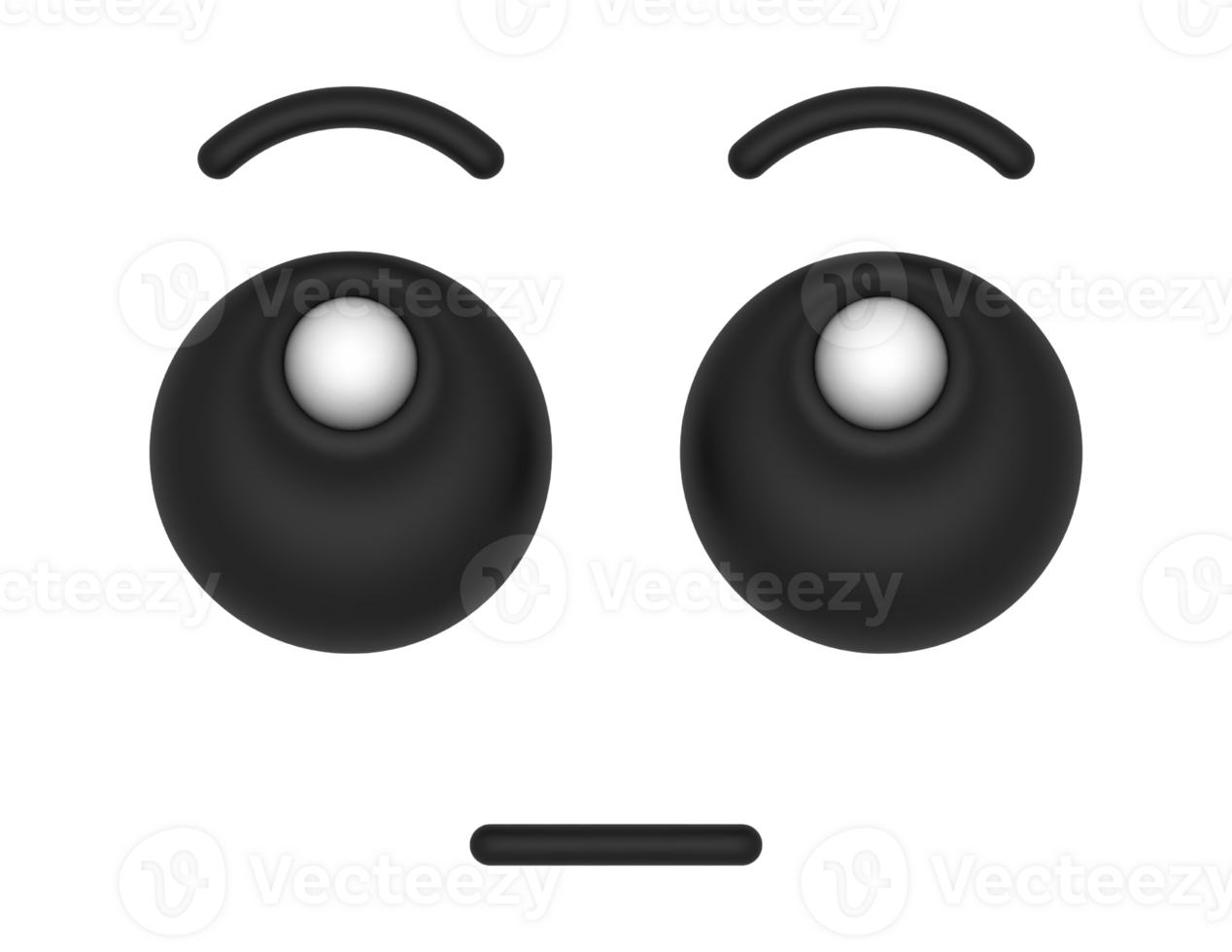 3d Cartoon Eyes on a transparent background png