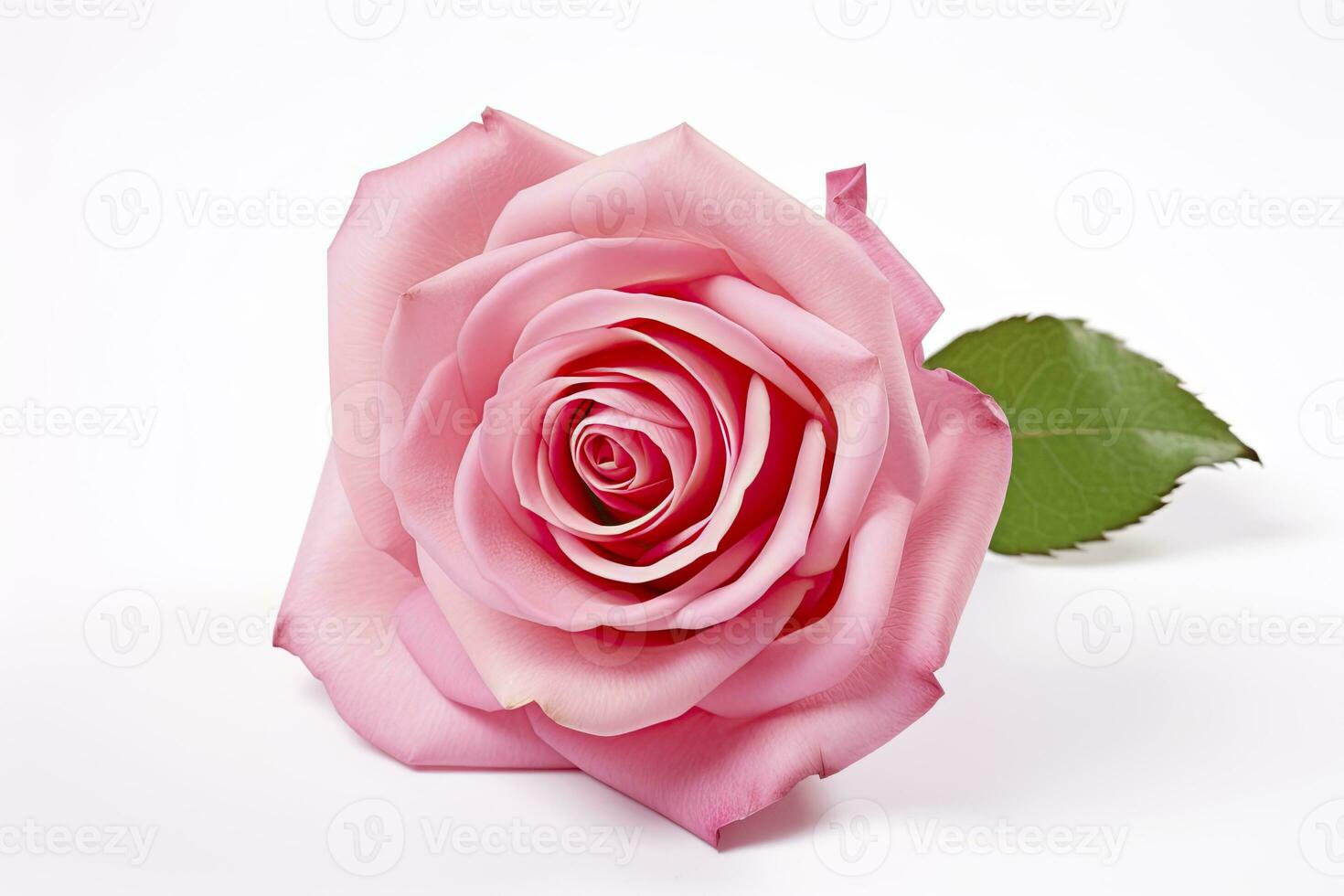 AI generated Pink rose isolated on white background. AI Generated photo