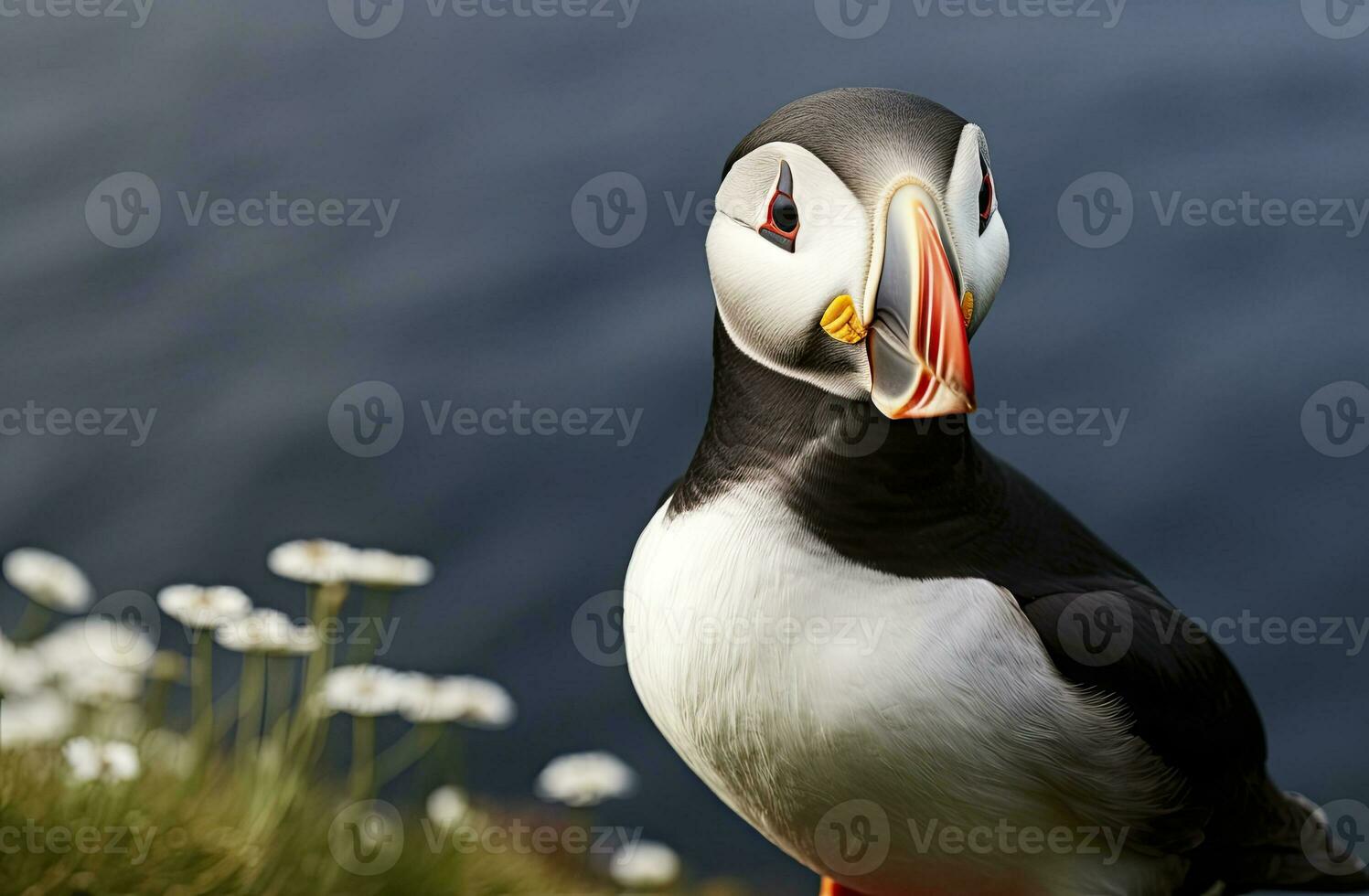 AI generated Atlantic Puffin Bird. AI Generated photo