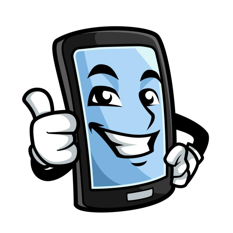 Vector Cell Mobile Mascot illustration