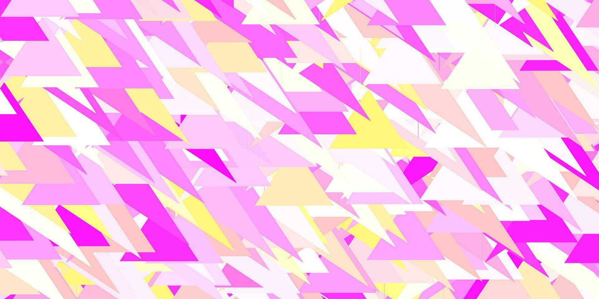 Light pink, yellow vector layout with triangle forms.