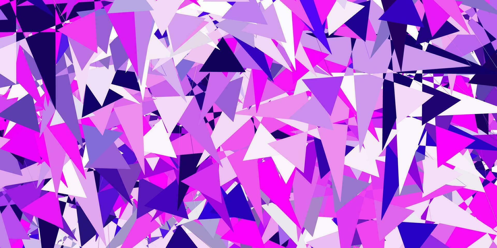 Light Purple vector background with triangles.