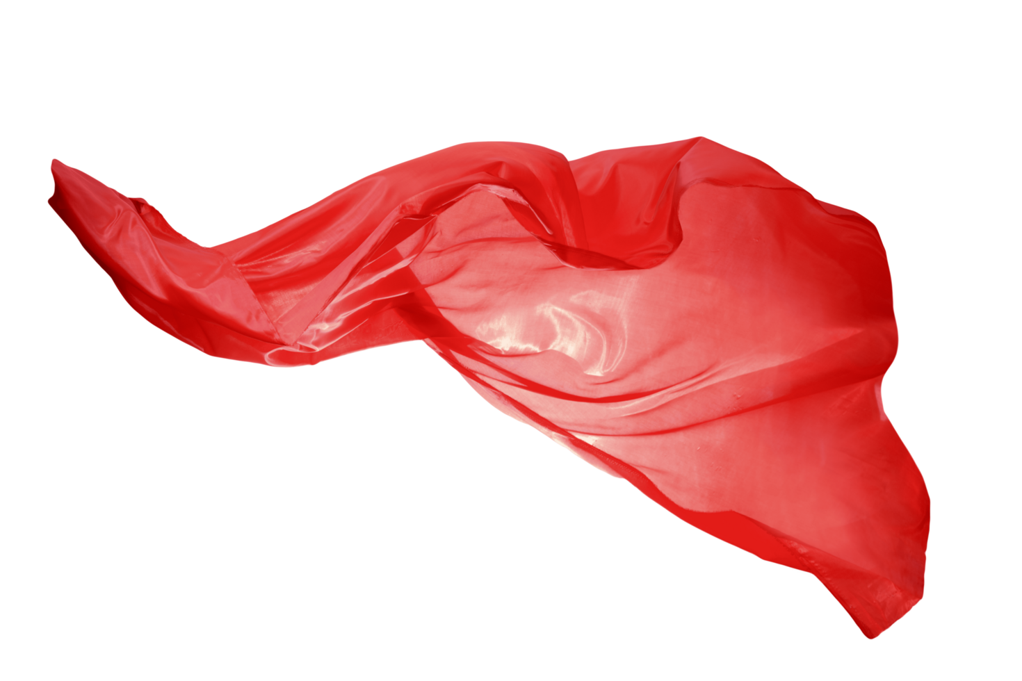 Red flying fabric free png