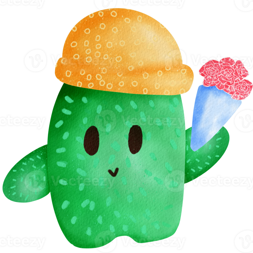 Cactus watercolor Clipart png
