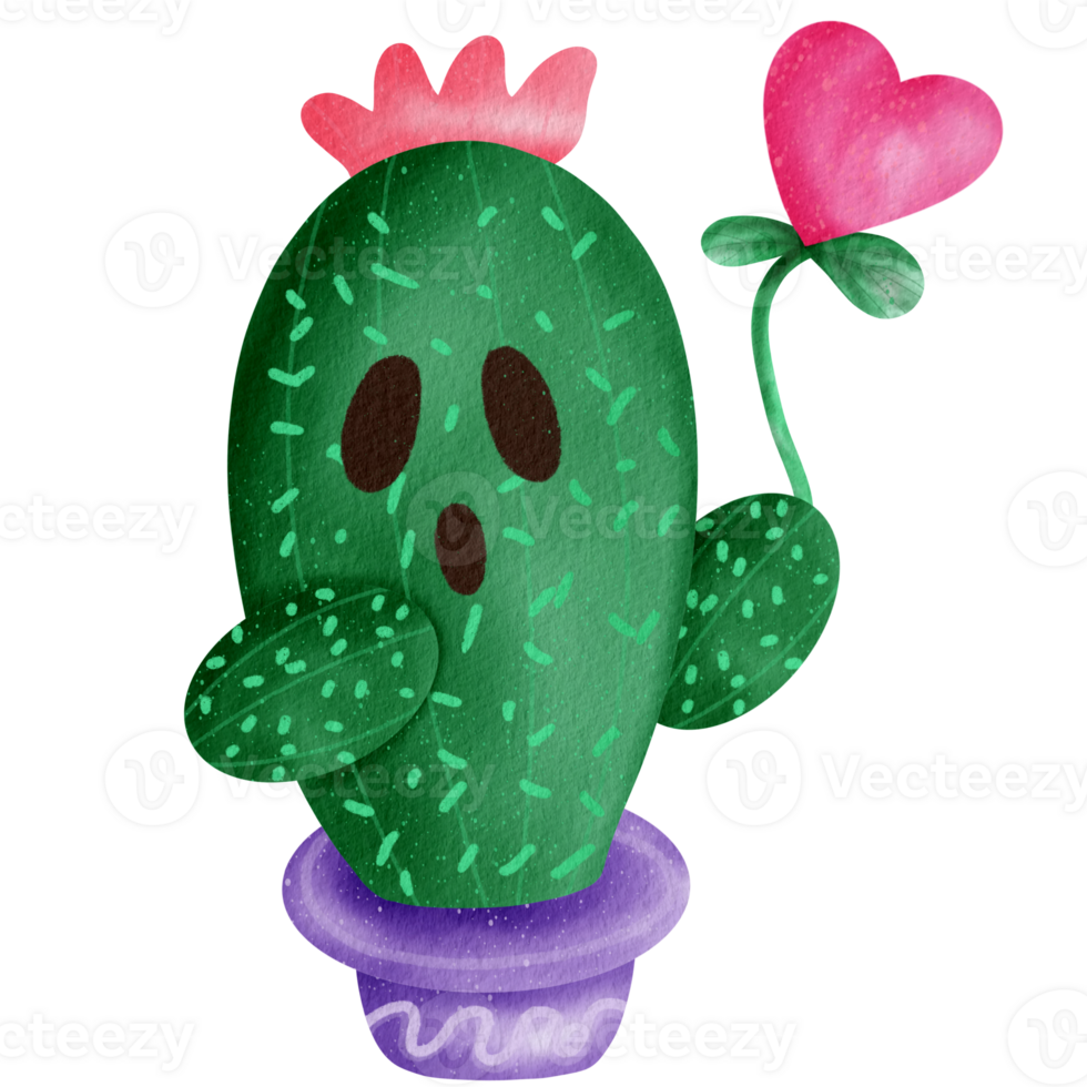 Cactus watercolor Clipart png