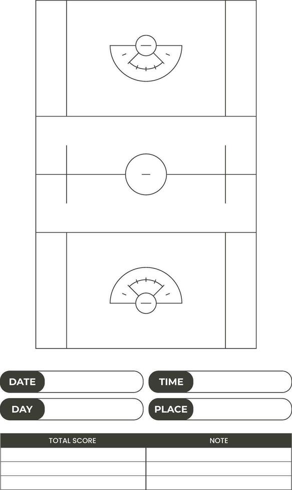 lacrosse libro de jugadas cuaderno diario kdp interior vector