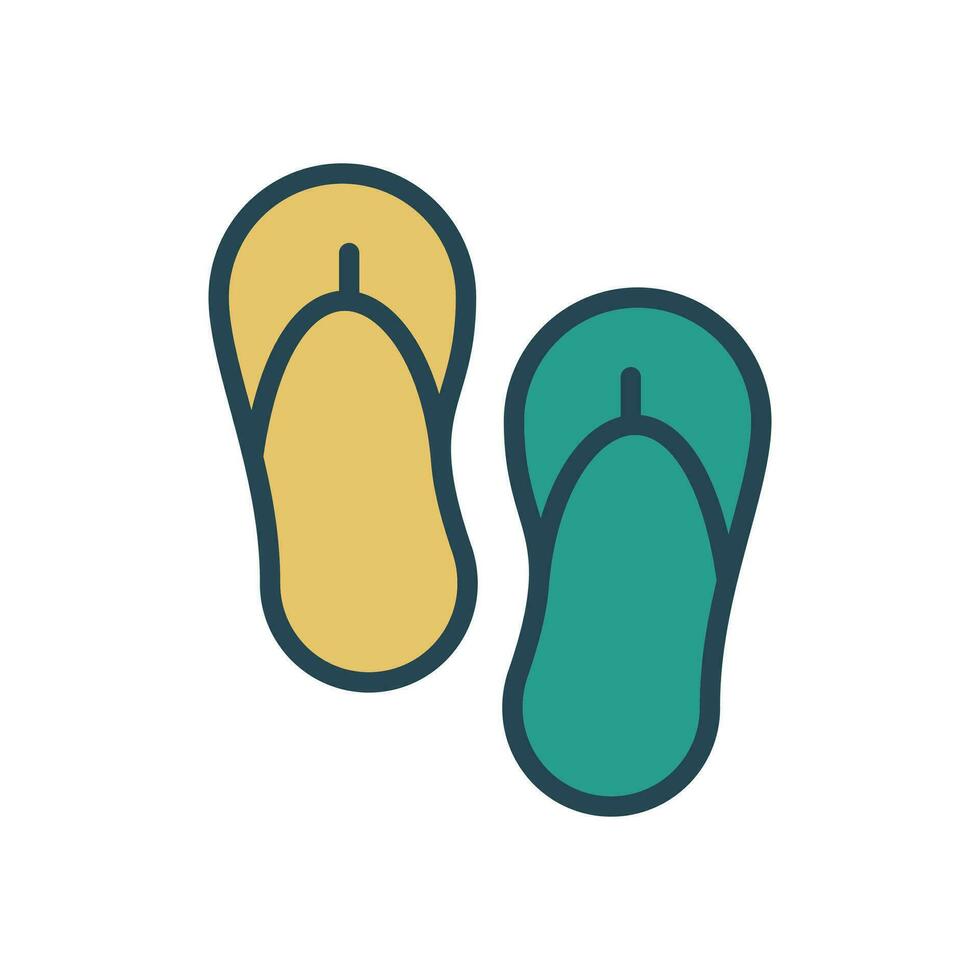 Flip flops icon design template vector