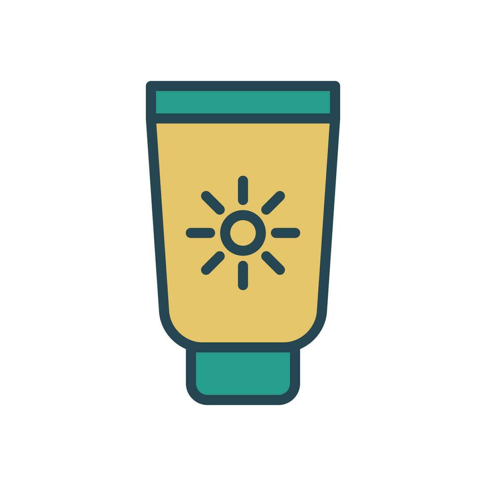 Sunscreen icon design template vector