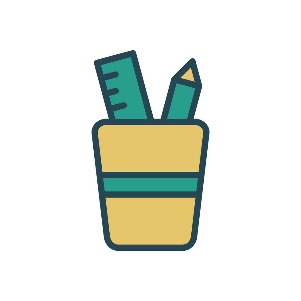 Pen Holder icon design template vector