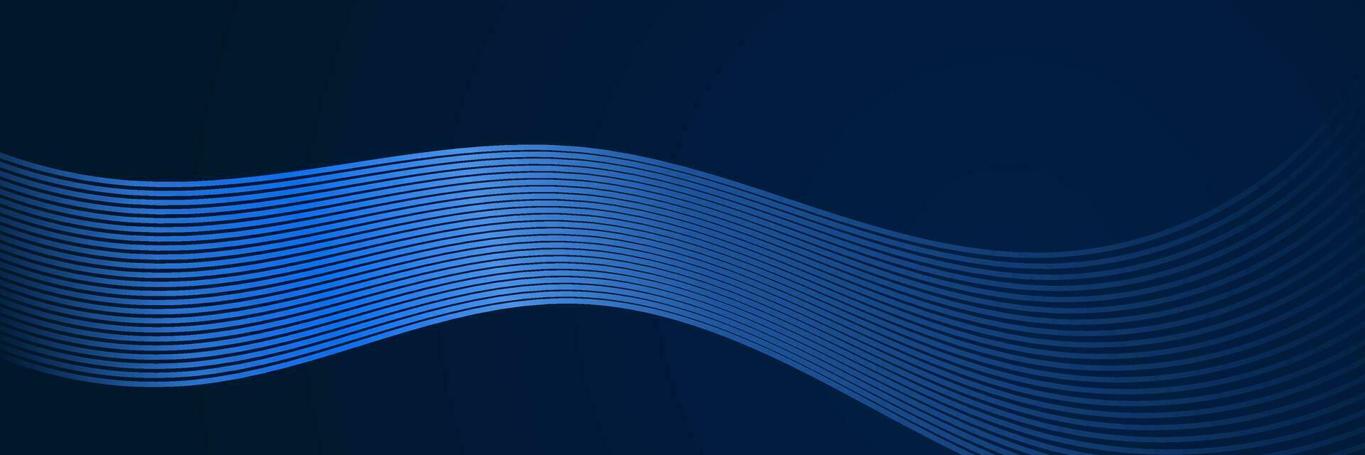 abstract business dark blue background with glowing lines vector