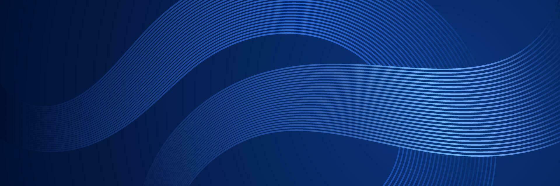 abstract futuristic dark blue background with glowing lines vector