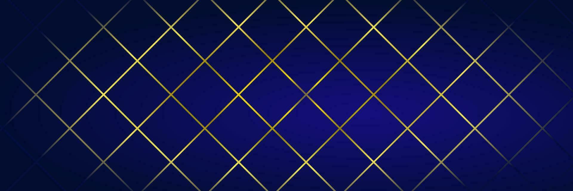 abstract futuristic dark blue  background with geometric gold lines vector