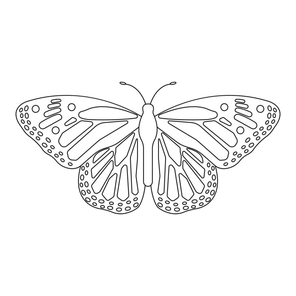 Butterfly silhouettes. Vector illustration isolated on white background.