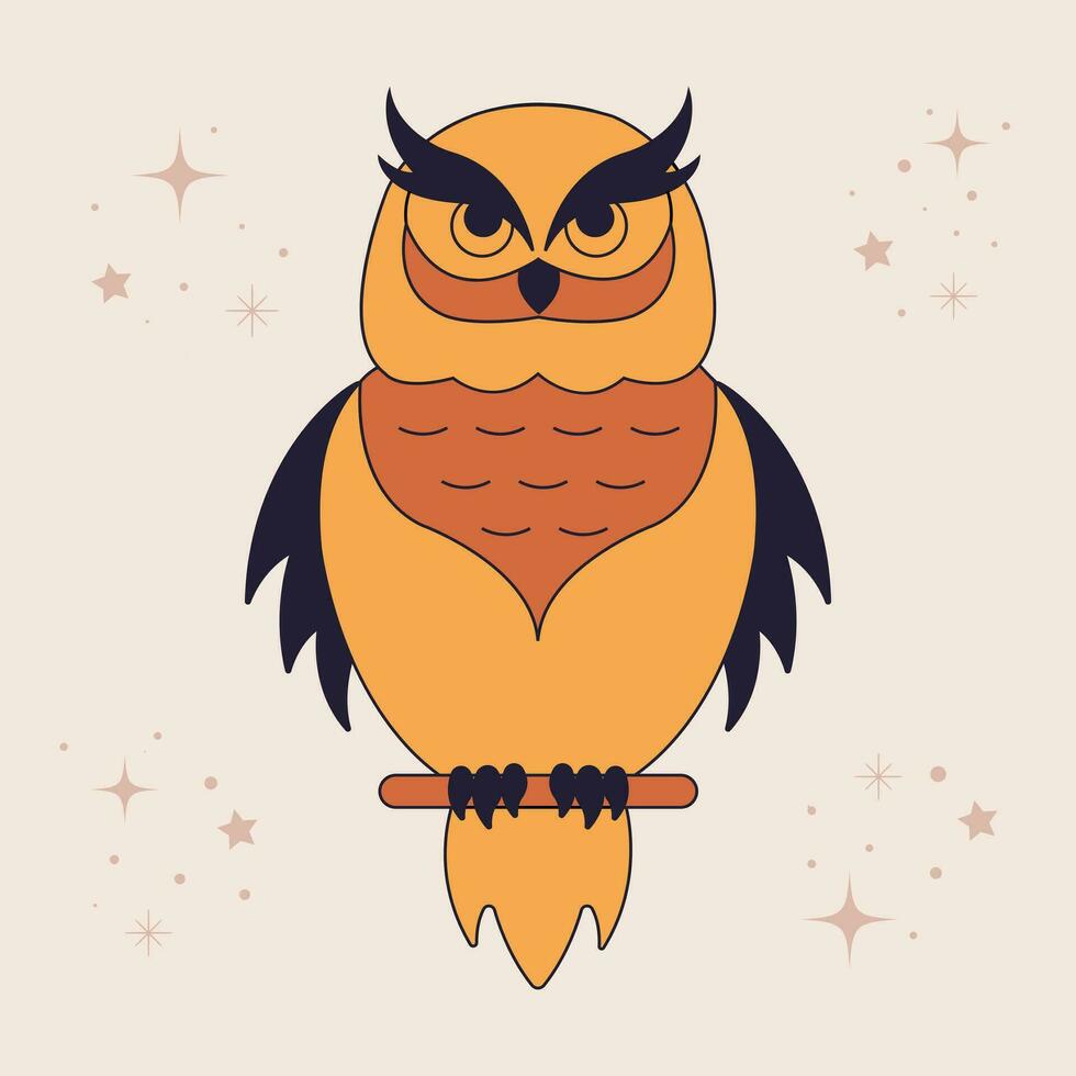 Owl. Vector illustration.