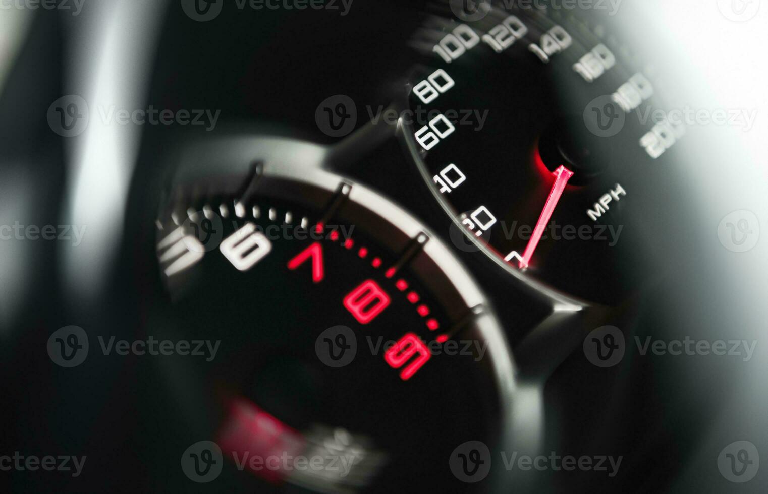 Modern Vehicle Speedometer and RPM Meter photo