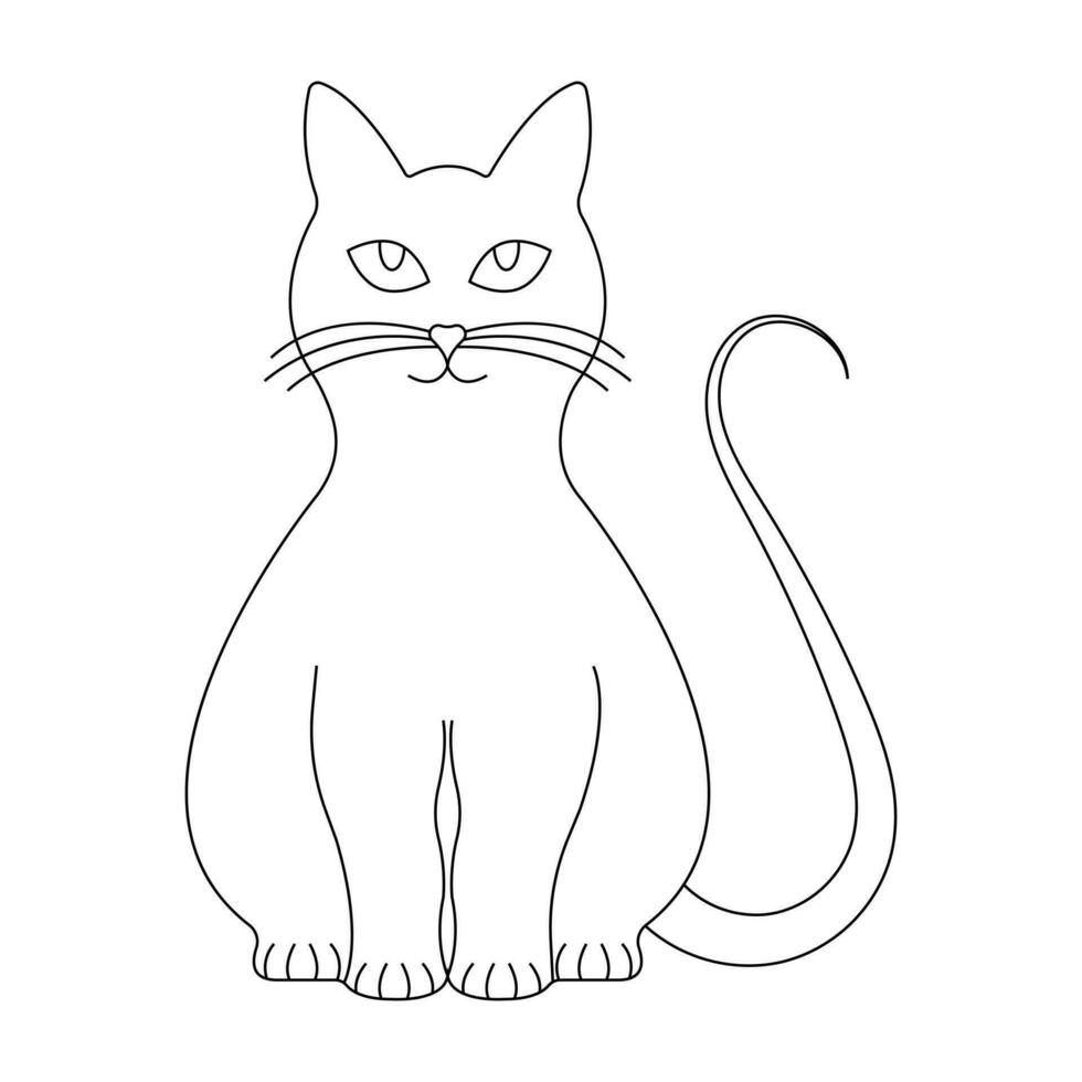 Cat. Isolated cat on white background. vector