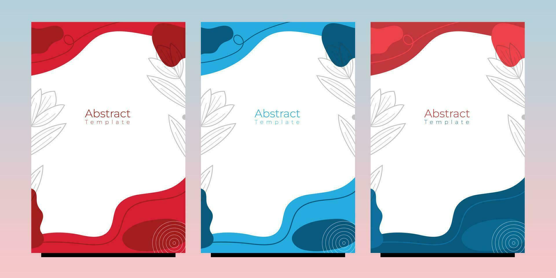 Abstract background portrait cover template vector