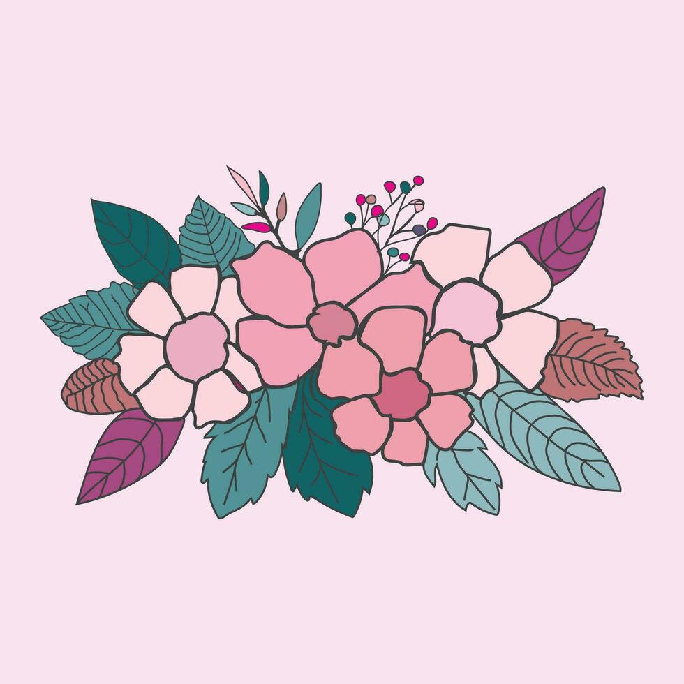 background with flowers vector illustration