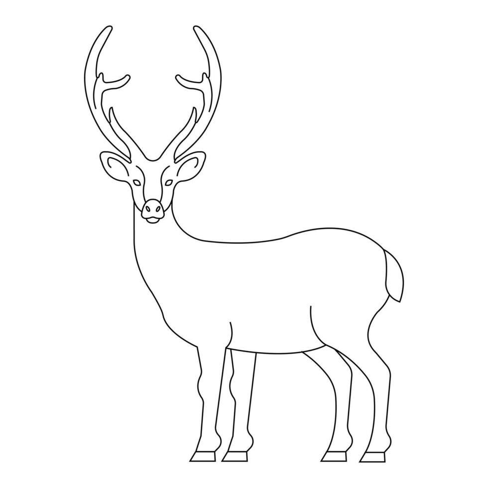 Deer. Isolated deer on white background. vector