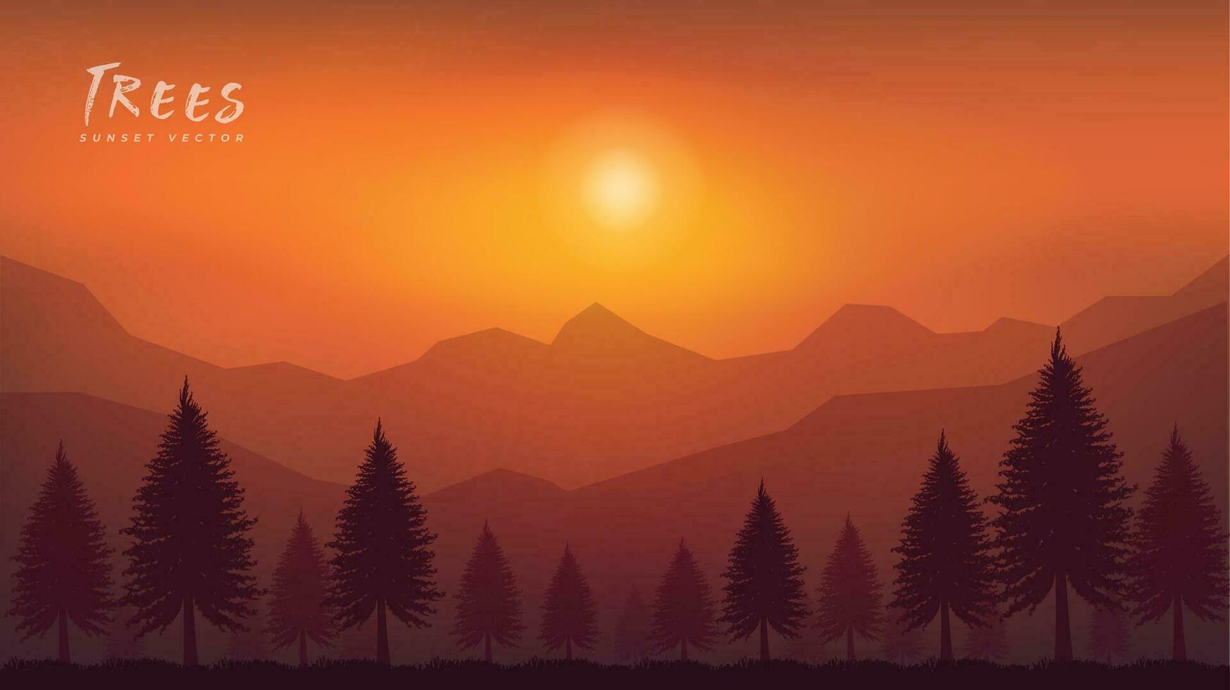 abstract vector background sunset