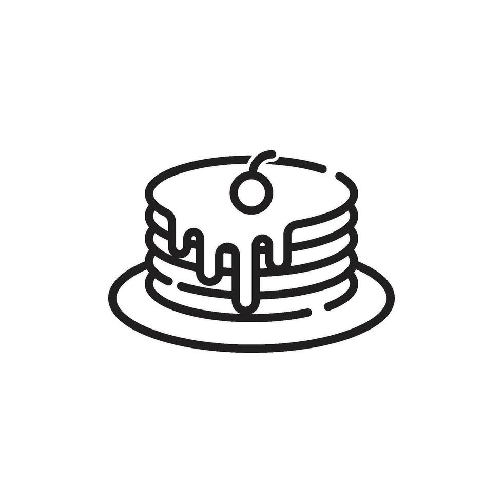 pancake icon line vector