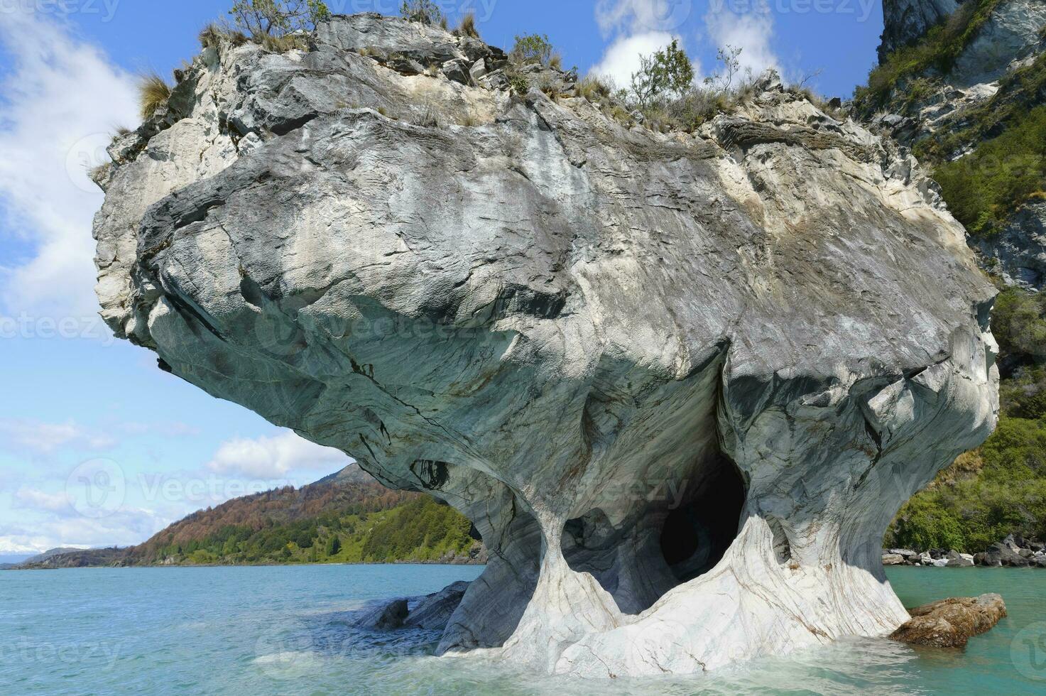 Marble Caves Sanctuary, Marble Cathedral on General Carrera Lake, Puerto Rio Tranquilo, Aysen Region, Patagonia, Chile photo