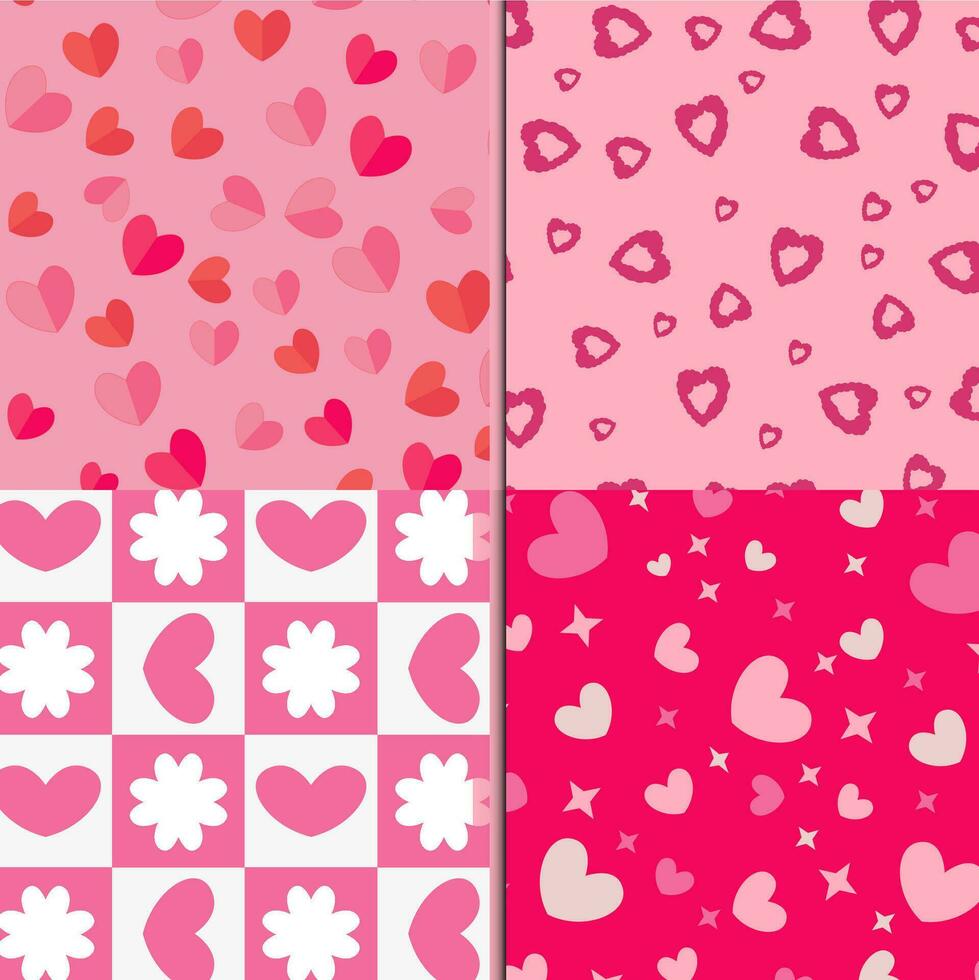 Valentine's Day seamless pattern . vector