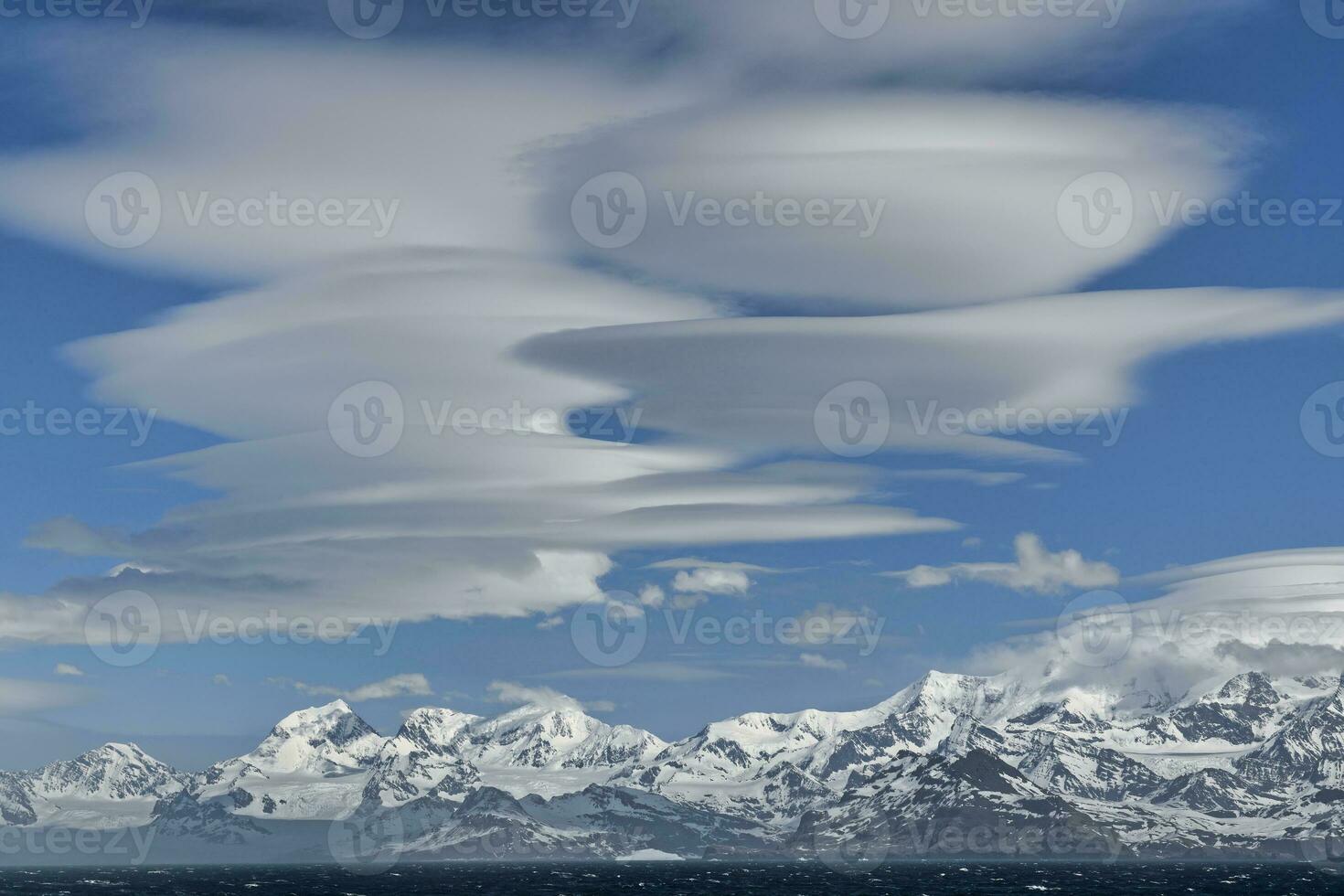 King Edward Cove Landscape, Former Grytviken whaling station, South Georgia, South Georgia and the Sandwich Islands, Antarctica photo