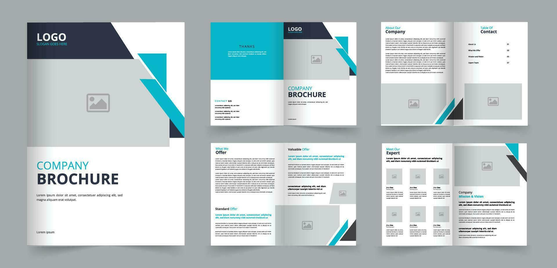 unique modern professional Company brochure design template vector