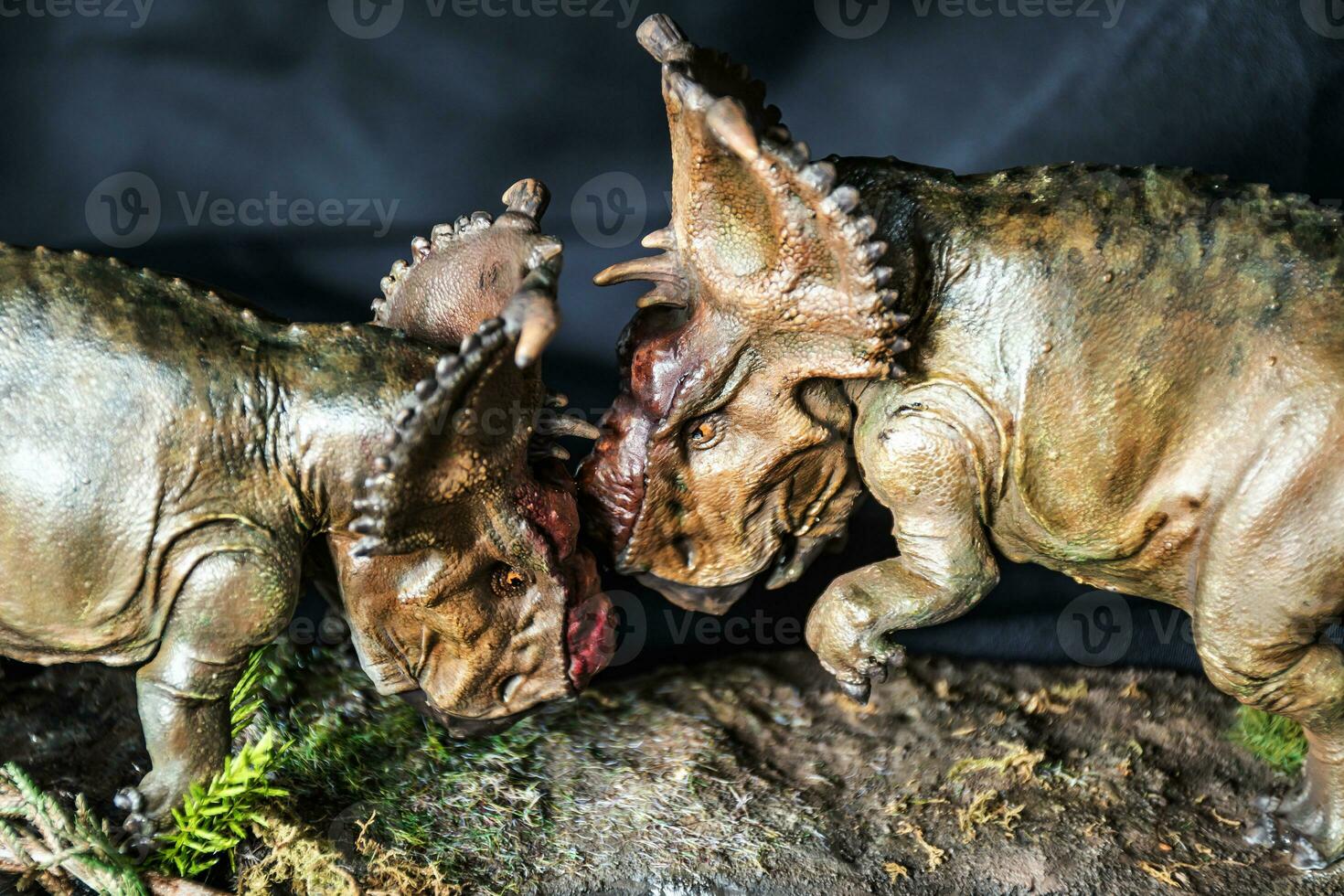 Pachyrhinosaurus dinosaur in the dark photo