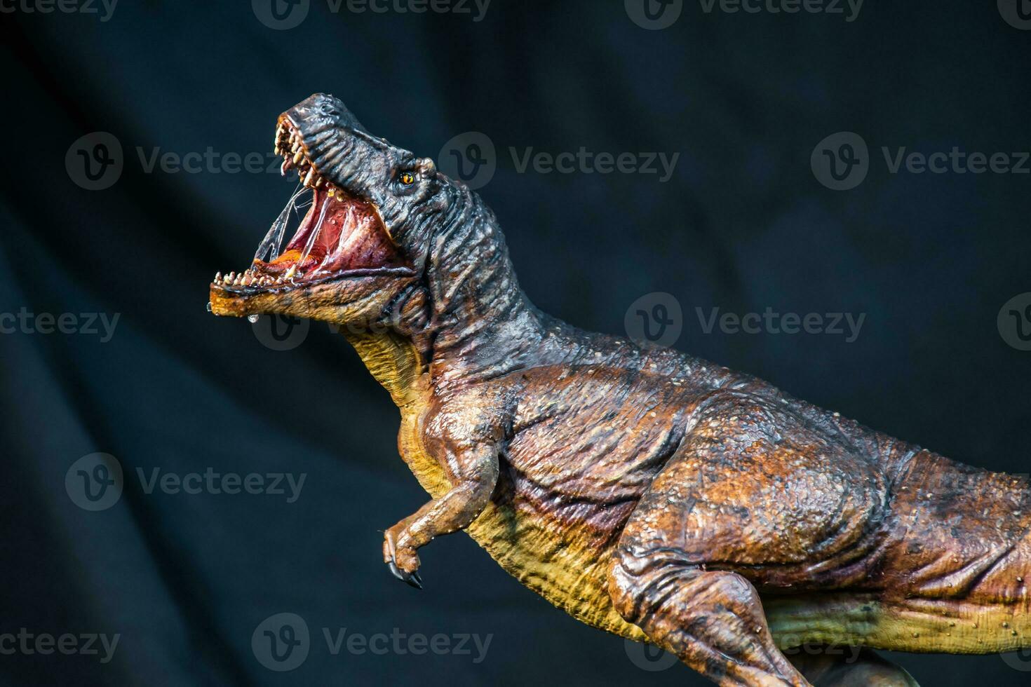 Trex Tyrannosaurus  dinosaur in the dark photo