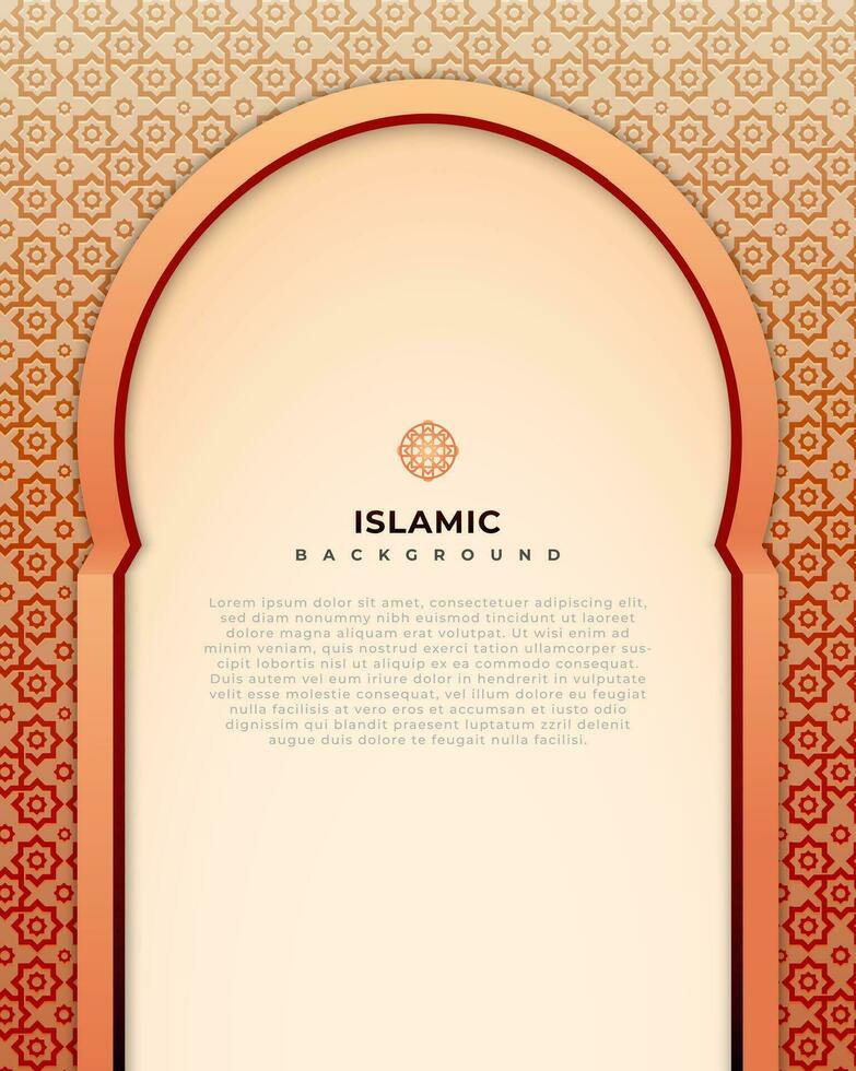 Simple Islamic background with mosaic vector