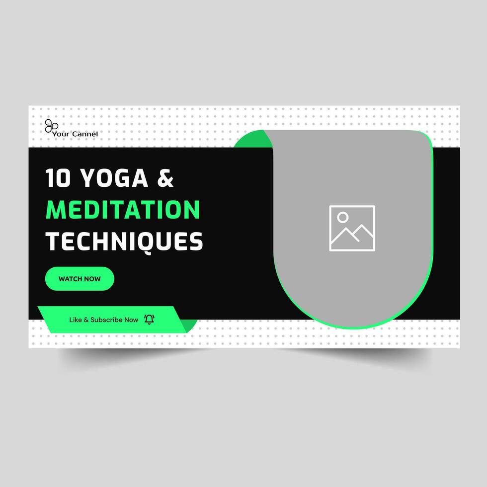 Creative video tips and tricks thumbnail banner design, body building fitness video cover banner design, fully editable vector eps 10 file format