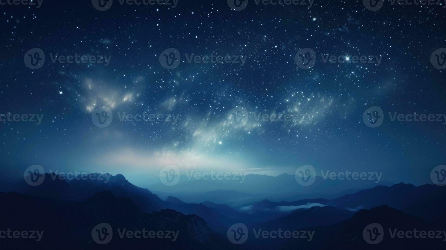 AI generated mesmerizing view of the night sky full of stars mysterious in the style of astrophotography. photo